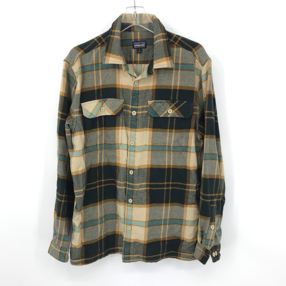 Patagonia Men's Button Down Flannel Shirt Plaid